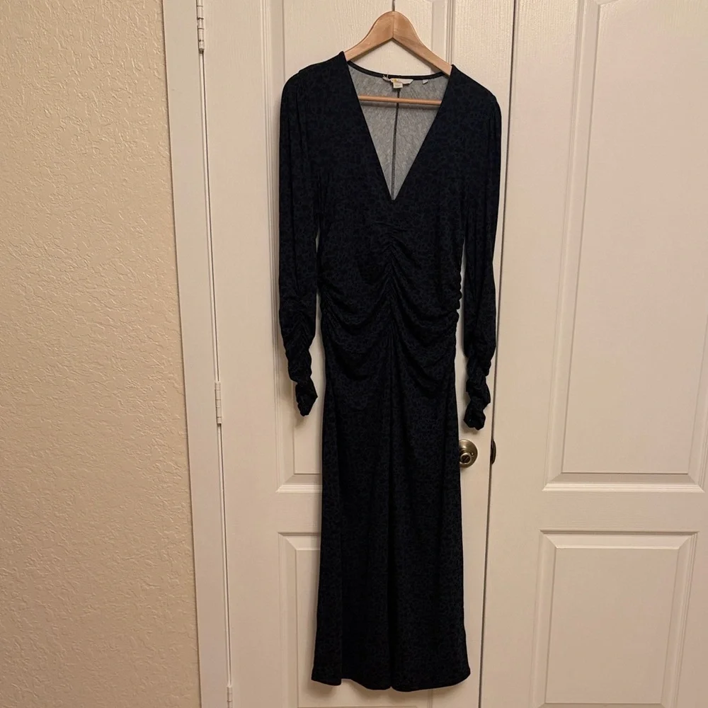 BODEN Ruched Jersey Midi Dress